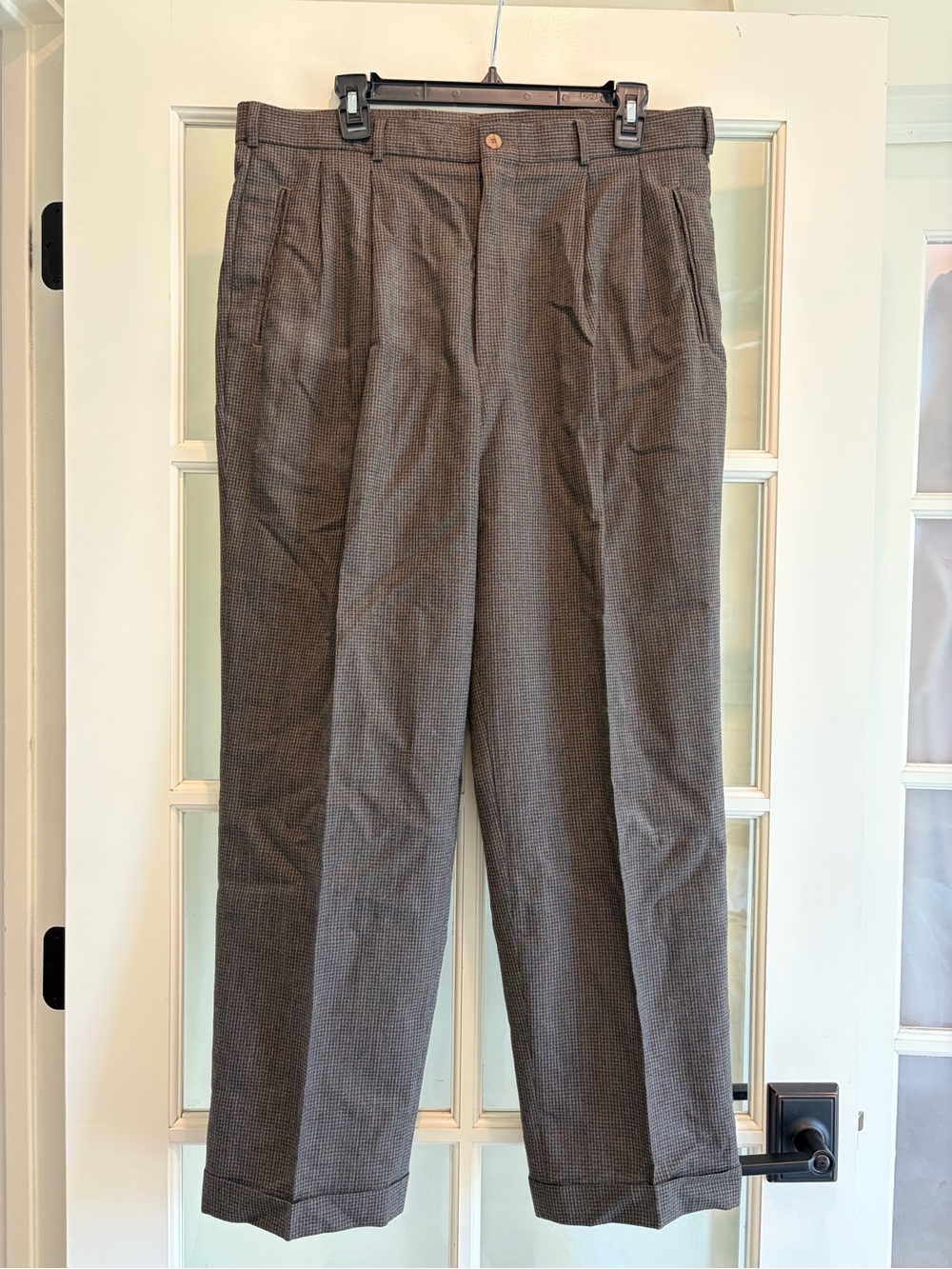 Perry Ellis Brown Pleated Dress Pants
